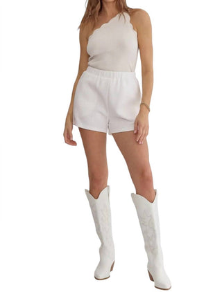 Entro - TEXTURED HIGH WAIST SHORTS