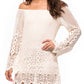 Jen'S Pirate Booty - Geometric Lace Off The Shoulder Mini Dress