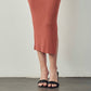 Apple Tree Apparel - Ribbed Knit Slit Skirt