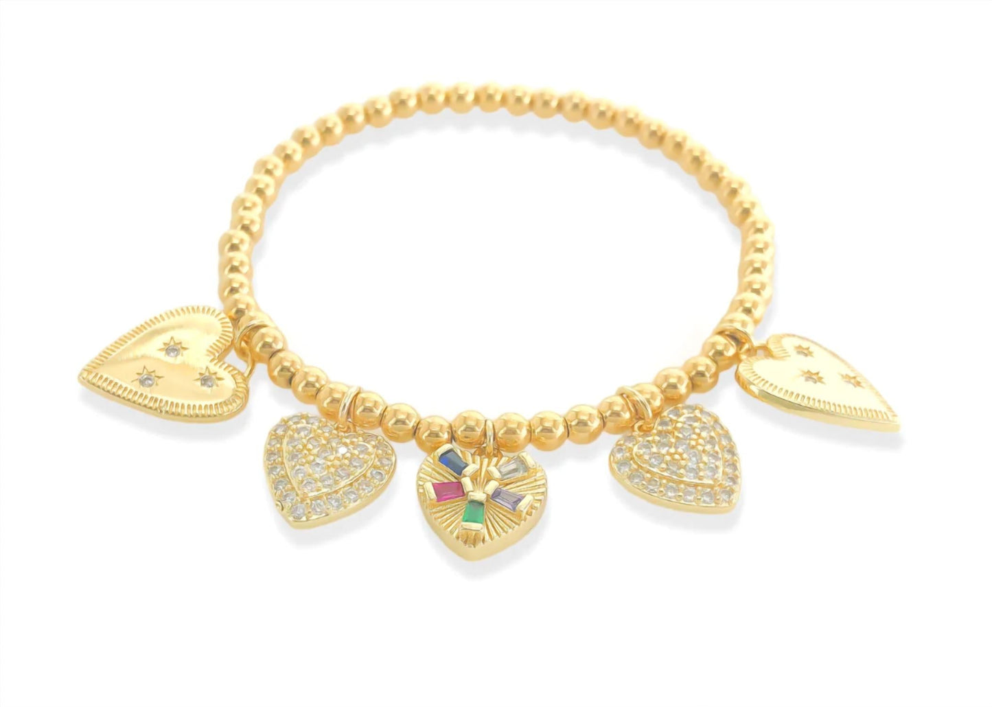 Omg Blings - Women's Heart Stretch Bracelet