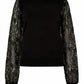 Apricot - Lace Arm Crew Neck Jumper