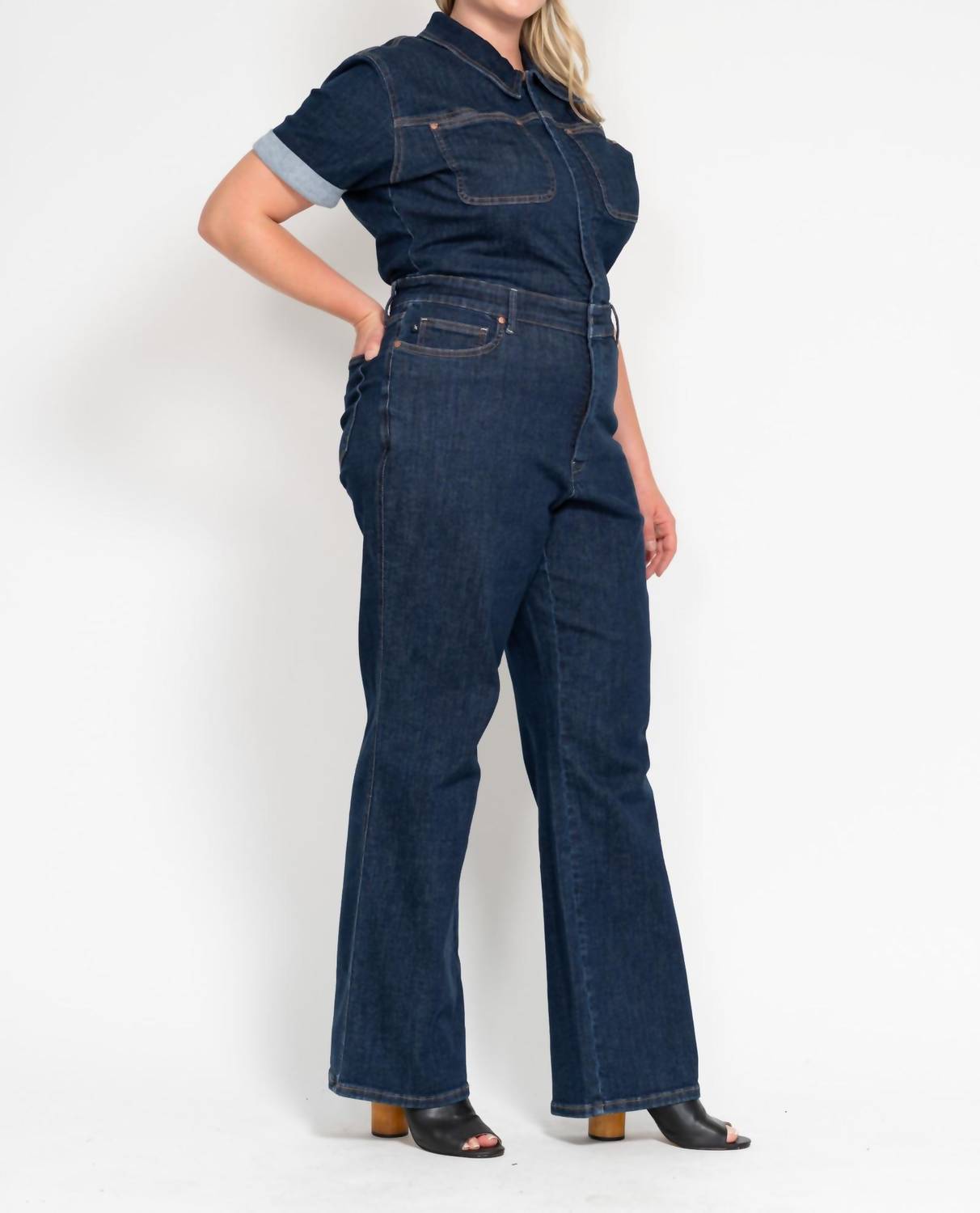 Judy Blue - High Waist Tummy Control Jumpsuit - Plus