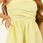 Le Lis - Strapless Pleated Mini Dress