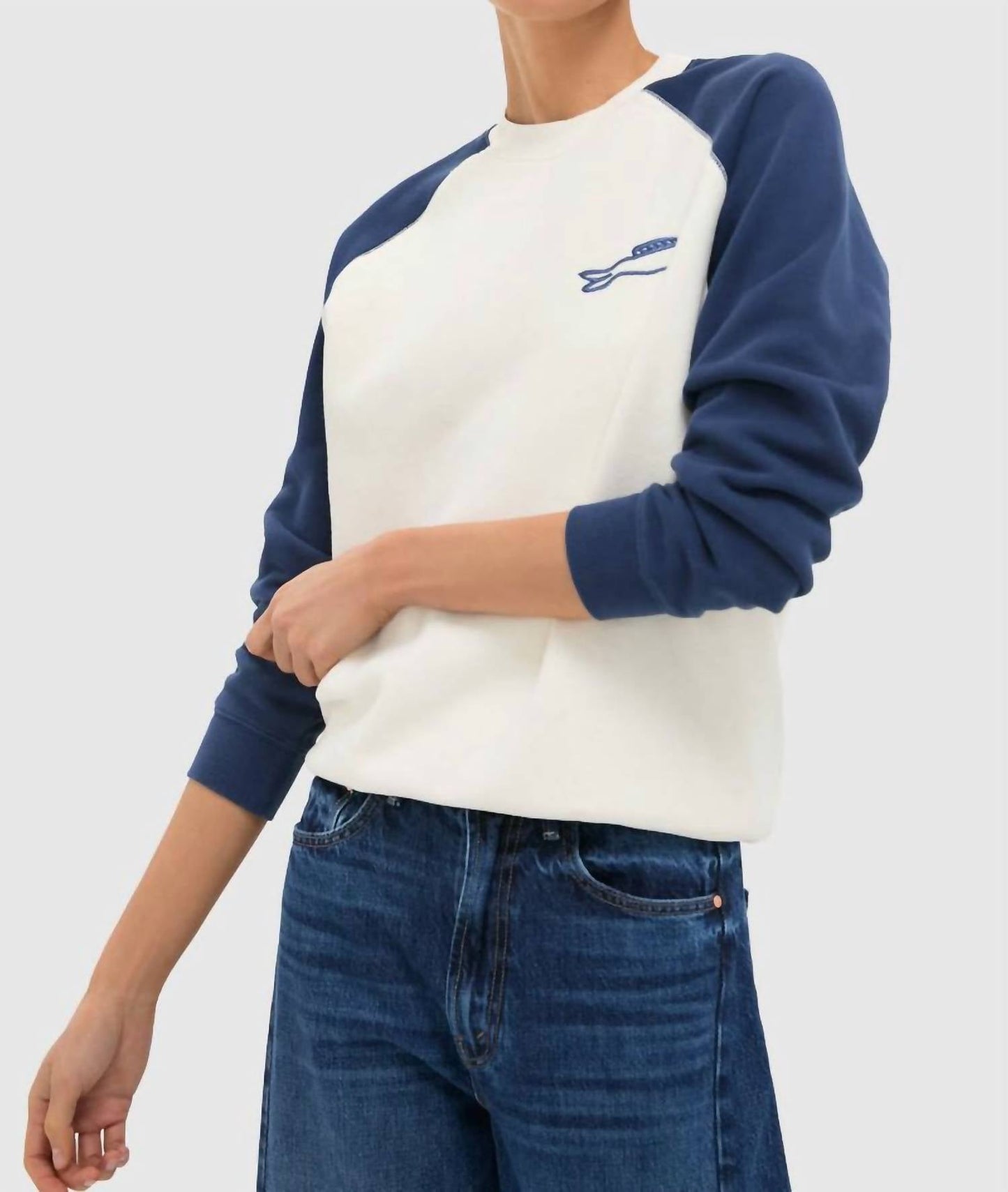 Clare V. - Embroidered Sardine Sweatshirt