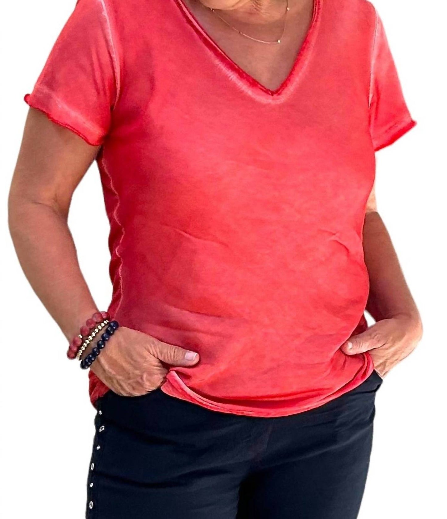 Gigi Moda - Bella Vita V Neck T-shirt
