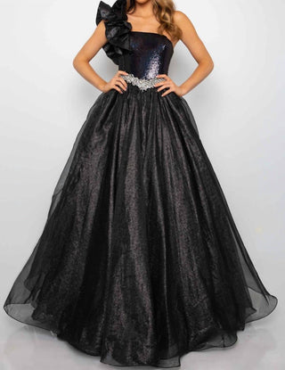 Ava Presley - One-shoulder Ruffle Ball Gown