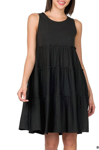 Zenana - Tiered Tank Mini Dress