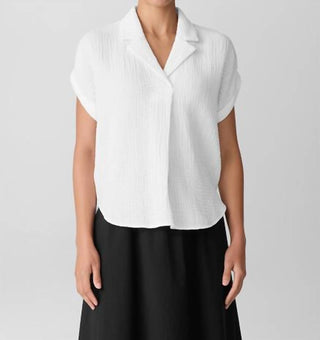 Eileen Fisher - Women's Notch Collar Top