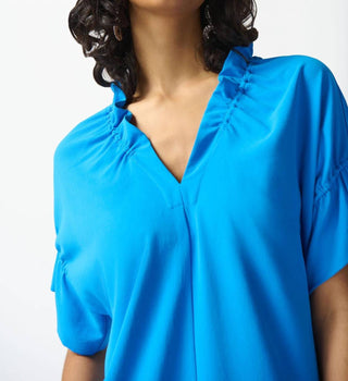 Joseph Ribkoff - Ruffled V-neck Shift Dress