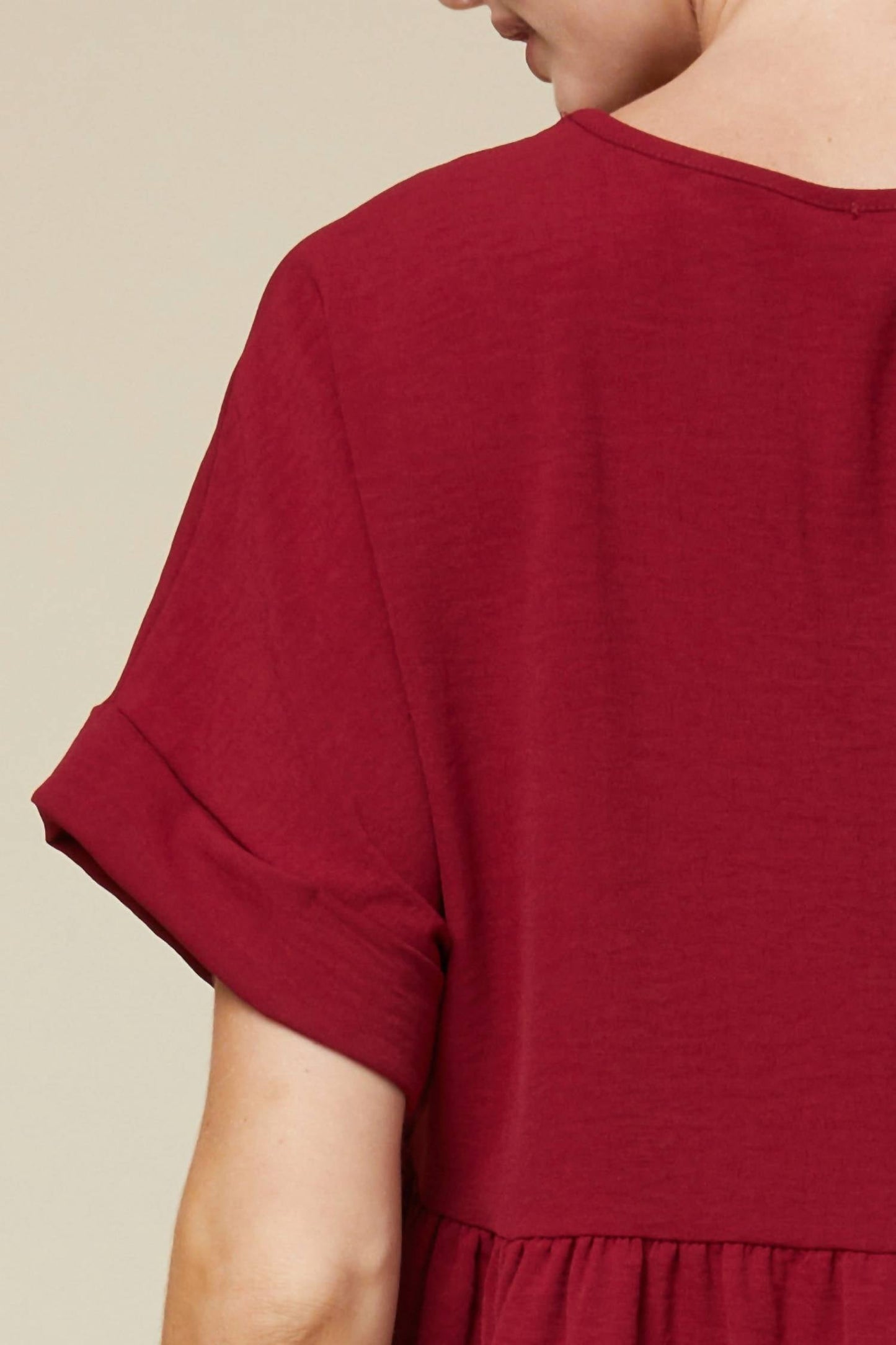 Entro - Textured Babydoll Top