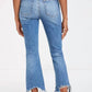 7 For All Mankind - High Waist Slim Kick With Long Side Hem And Destroy Jeans