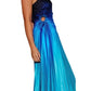 Dress Forum - Radiance Ombre Asymmetrical Pleated Maxi Dress