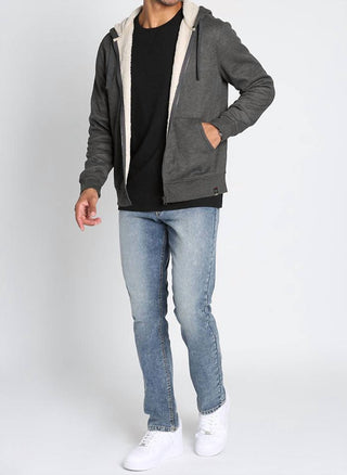 Jachs New York - Sherpa Lined Waffle Hoodie