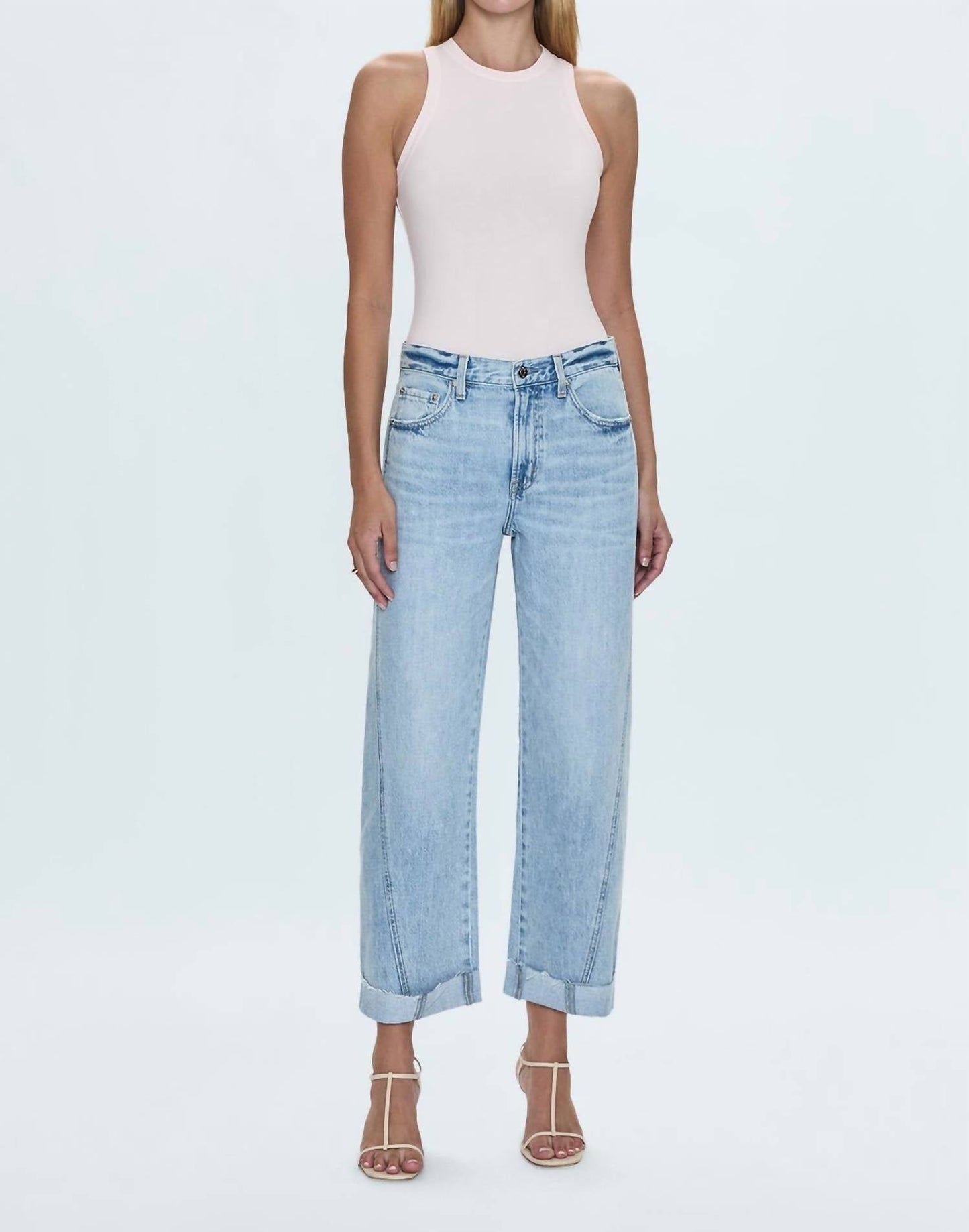 Pistola - Mid Rise Cuffed Straight Jean