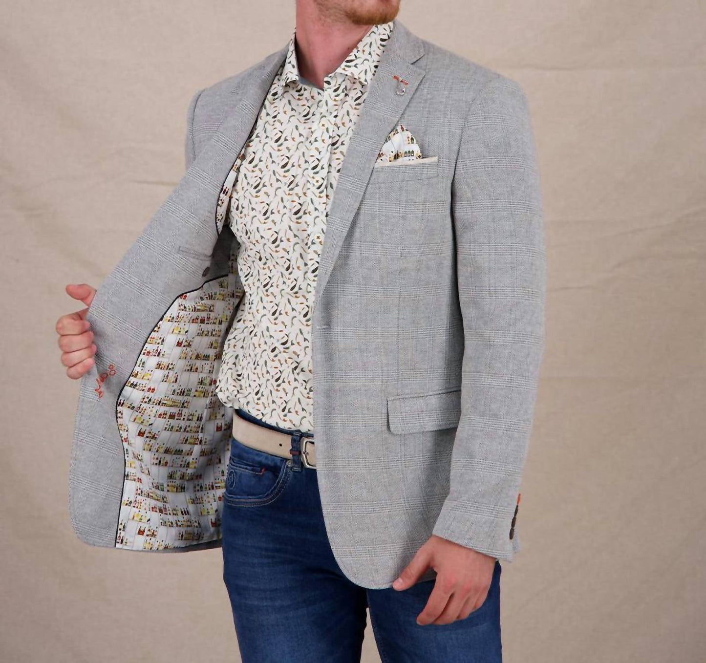 A Fish Named Fred - Plaid Pattern Blazer