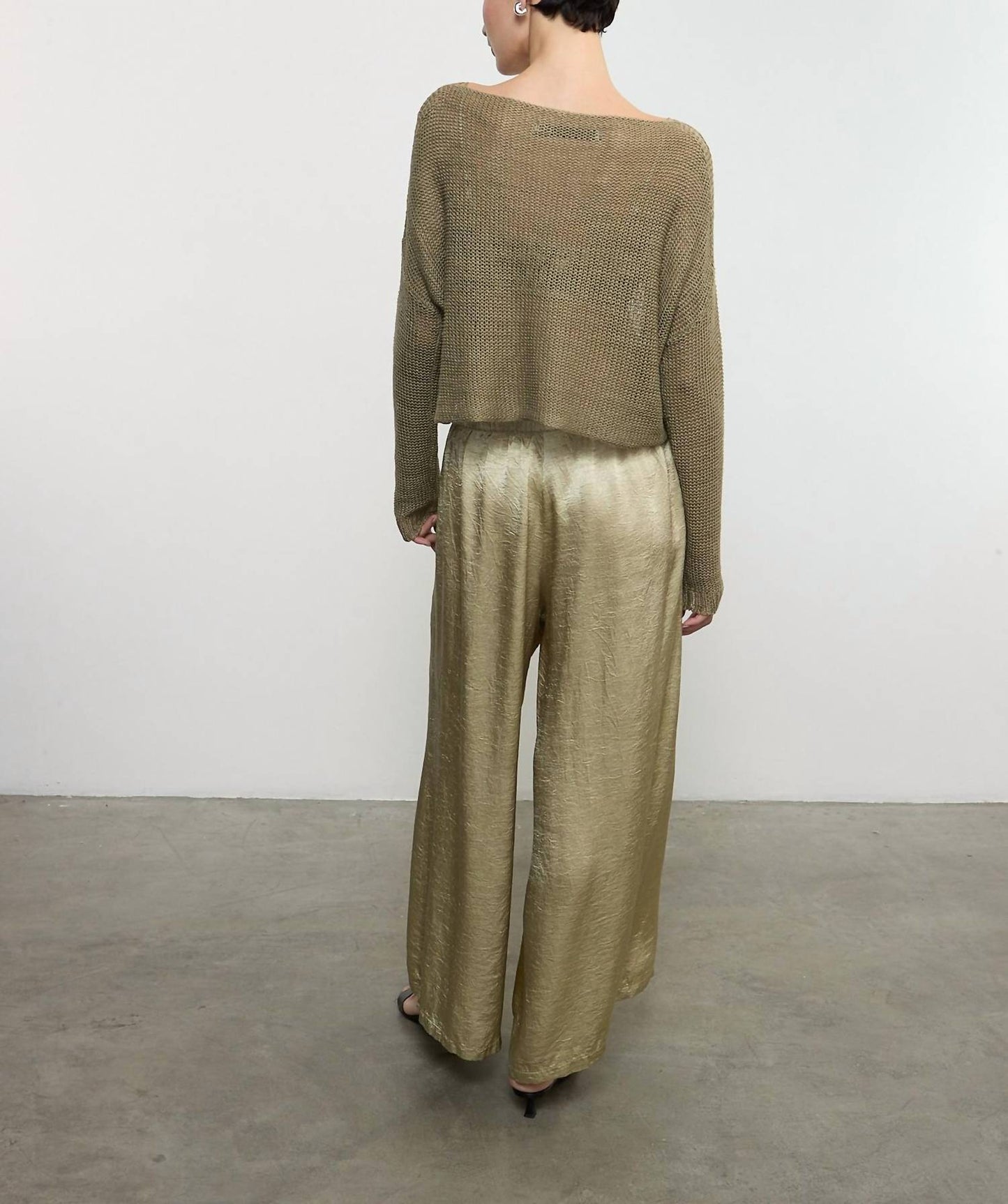 Enza Costa - TEXTURED SATIN PALAZZO PANT