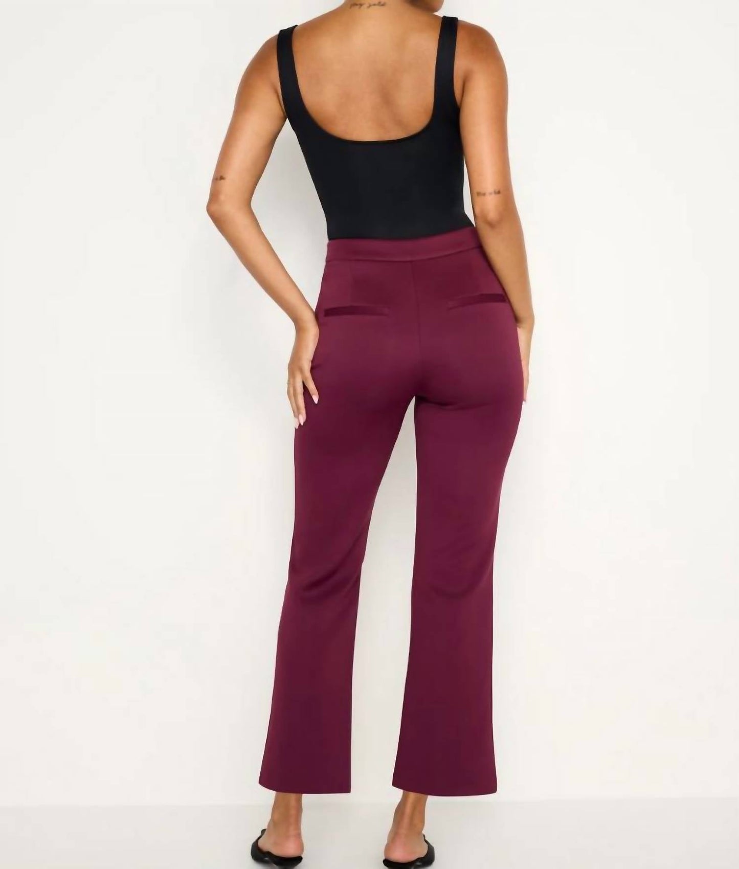 Good American - Scuba Cropped Straight Trousers