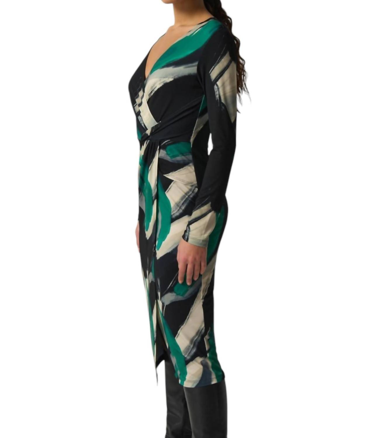 Joseph Ribkoff - Abstract Print Wrap Dress