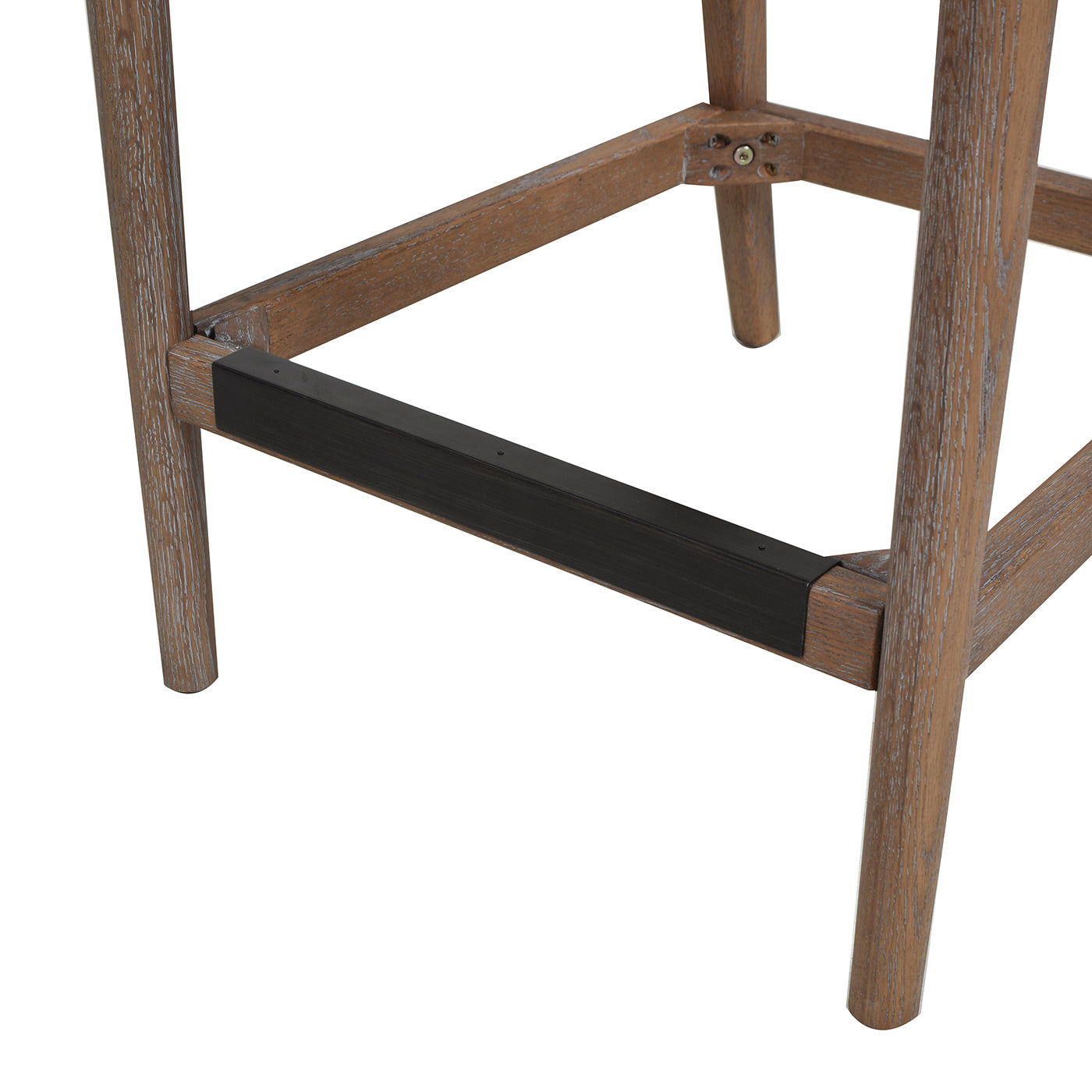 Arlin Upholstered Stool with Curved Back and Footrest - Set of 2