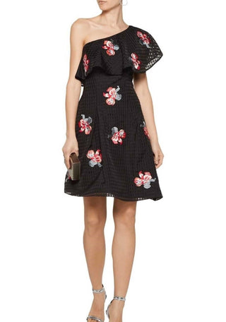 Sachin & Babi - Anita Embroidery One Shoulder Dress