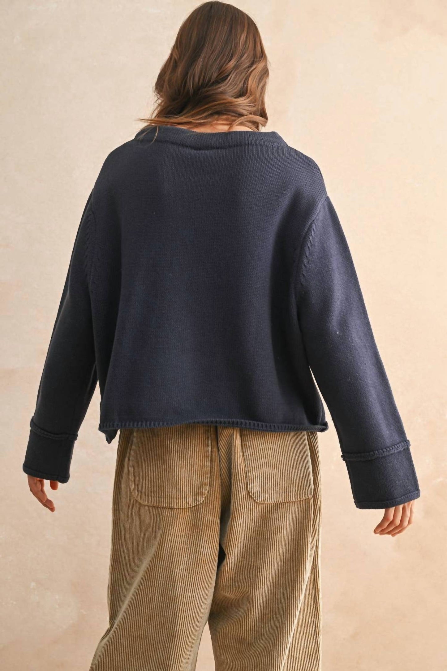 Miou Muse - Slight Oversized Sweater Top