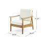 Emmry Outdoor Acacia Wood Club Chair