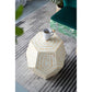 18x18x21 Hexagonal Capes Capiz Stool Cream/Yellow