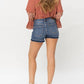 Judy Blue - Mid Rise Release Hem Shorts