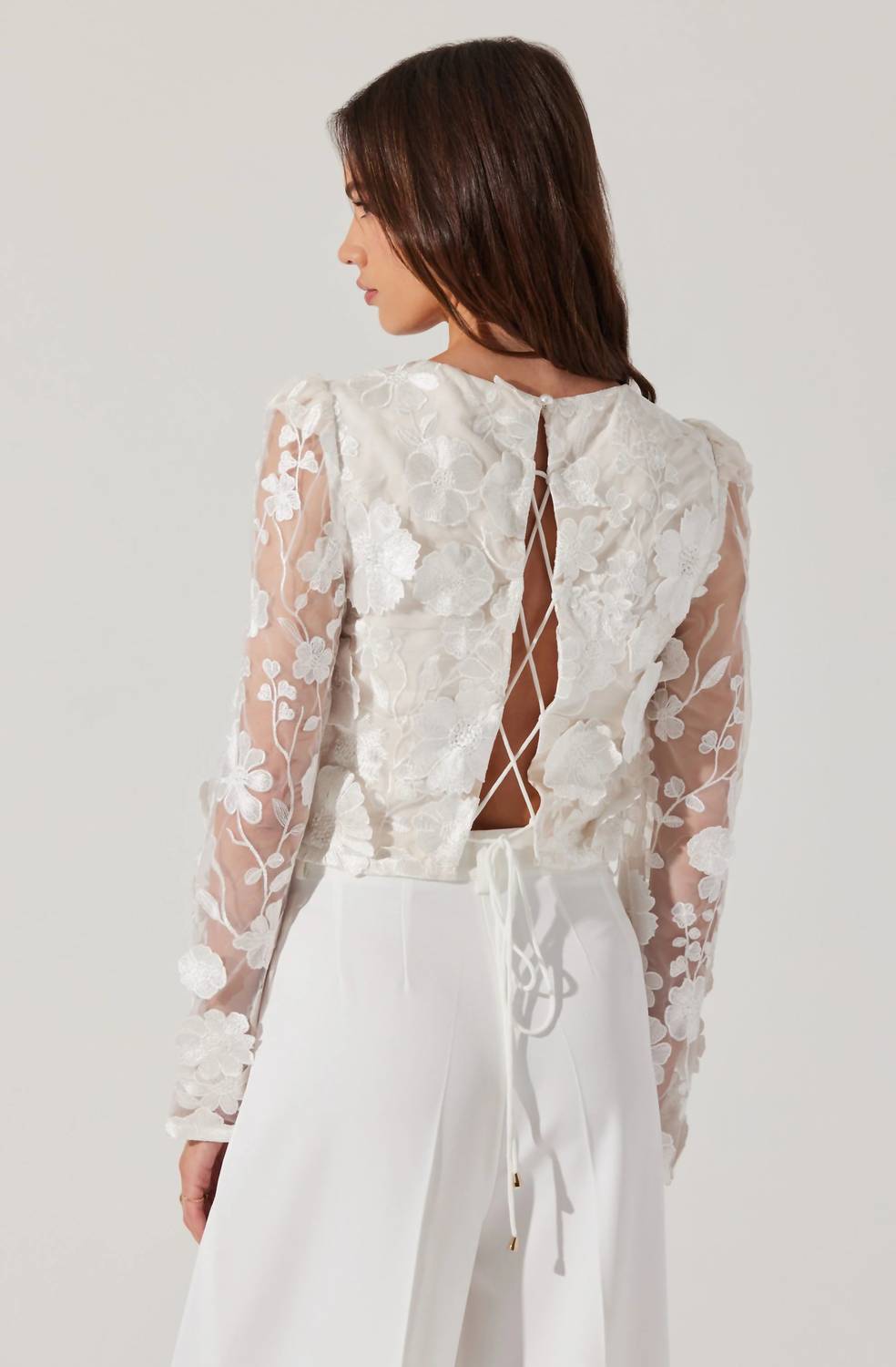 Astr - Bryne Floral Appliqué Top