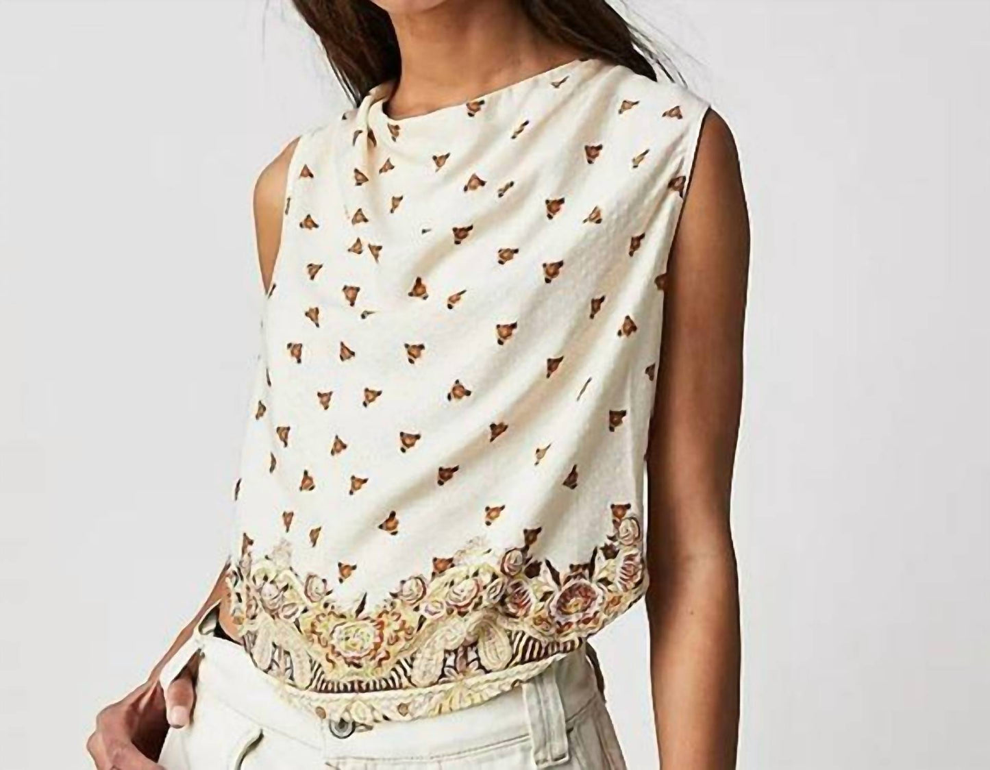 Free People - Silas Printed Cowlneck Top