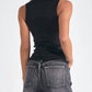 Elan - Metallic Round Neck Tank Top