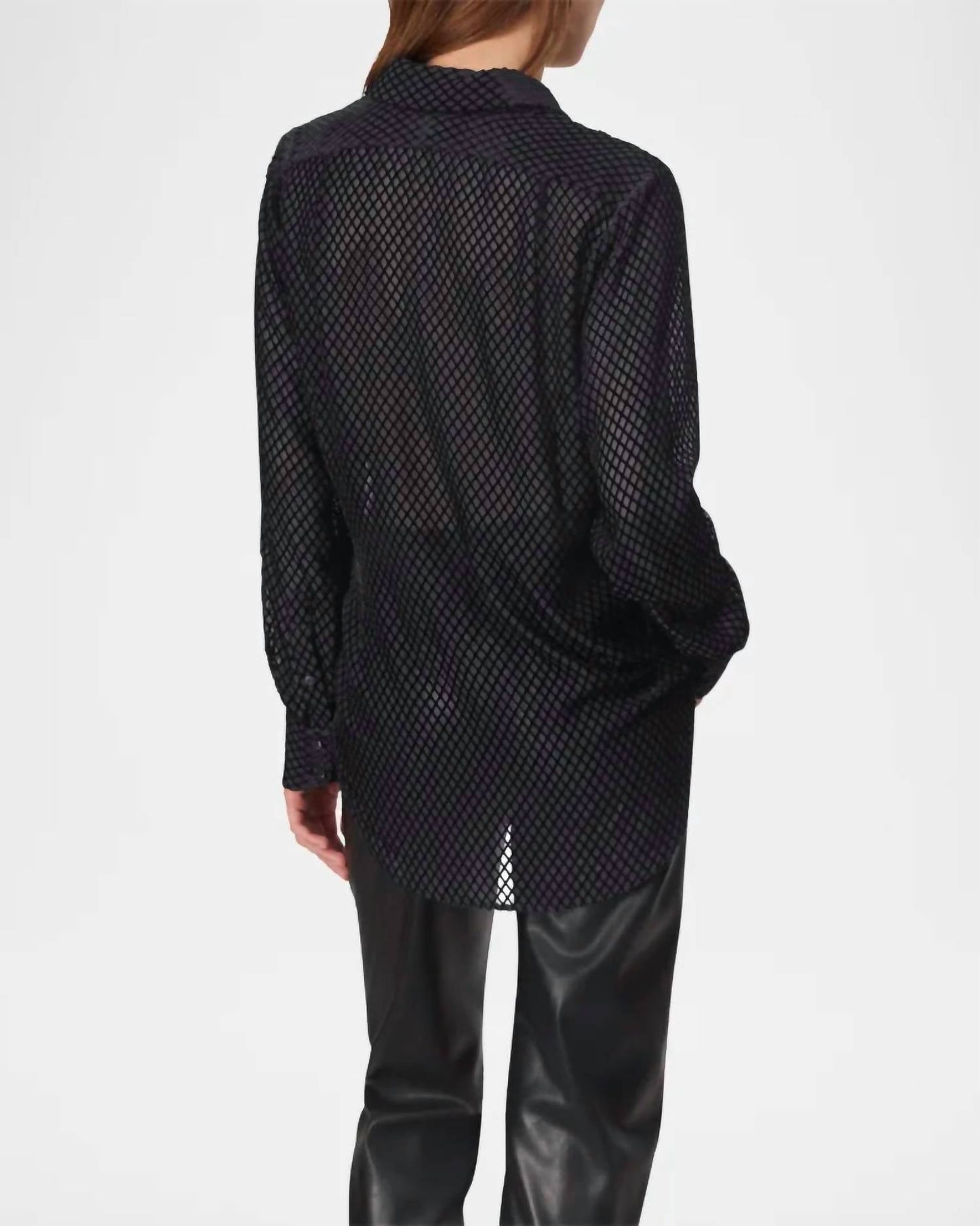 Rag & Bone - Lila Burnout Velvet Long-sleeve Shirt