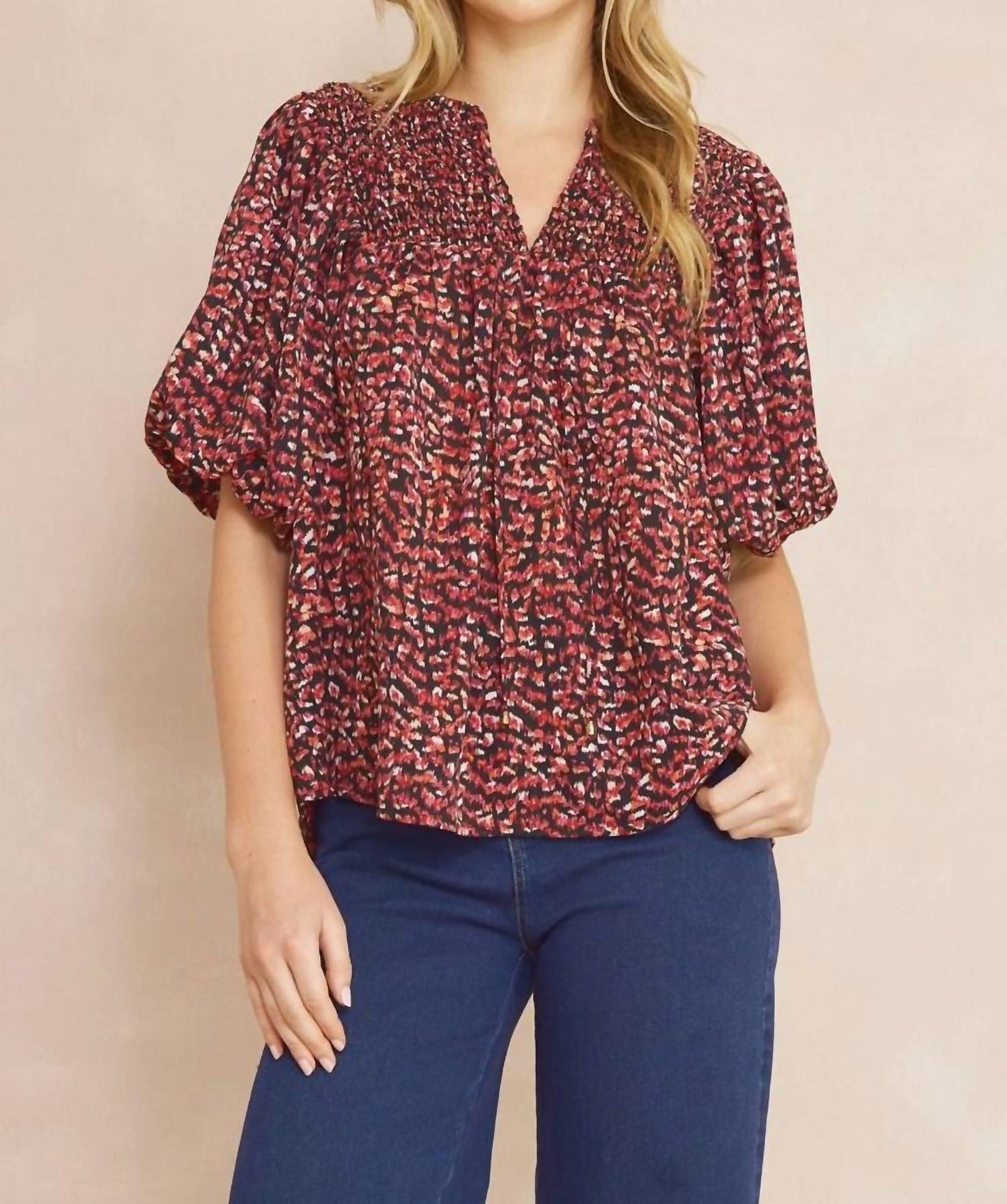 Entro - Print Bubble Top