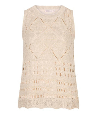 Esqualo - Fancy Open Knit Lurex Tank Top