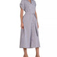 Elan - Collared Striped Midi Dress