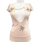 Paparazzi - Chained V-neck Top With Embroidery & Beaded Works