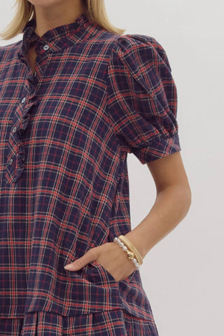 Entro - Plaid To Meet You Dress