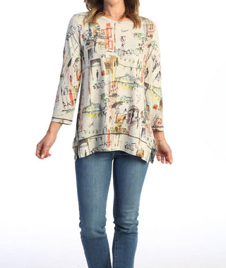 Jess & Jane - Women's Paseo Diagonal Side Slit Top