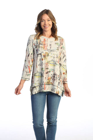 Jess & Jane - Women's Paseo Diagonal Side Slit Top