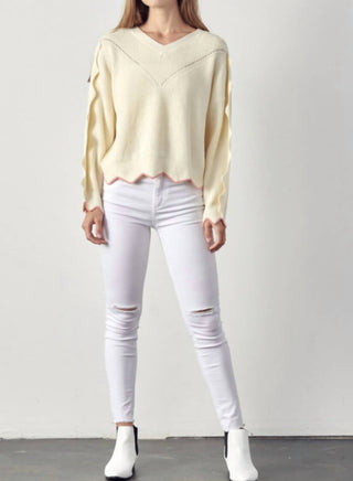 &Merci - Scallop Pullover Sweater