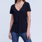 L'Agence - Daija Relaxed V-Neck Tee