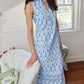 Sail To Sable - Ikat Button Front Midi Tunic