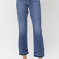 Judy Blue - High Waist Fray Slit Release Hem Straight Denim Jeans