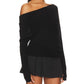 Enza Costa - Women's One Shoulder Sweater