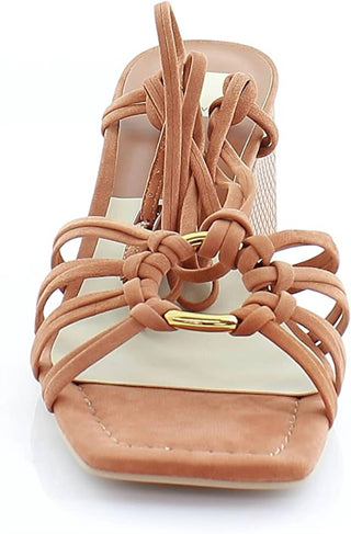Dolce Vita - Women's Kash Cedar Nubuck Tie Up Block Heeled Sandals