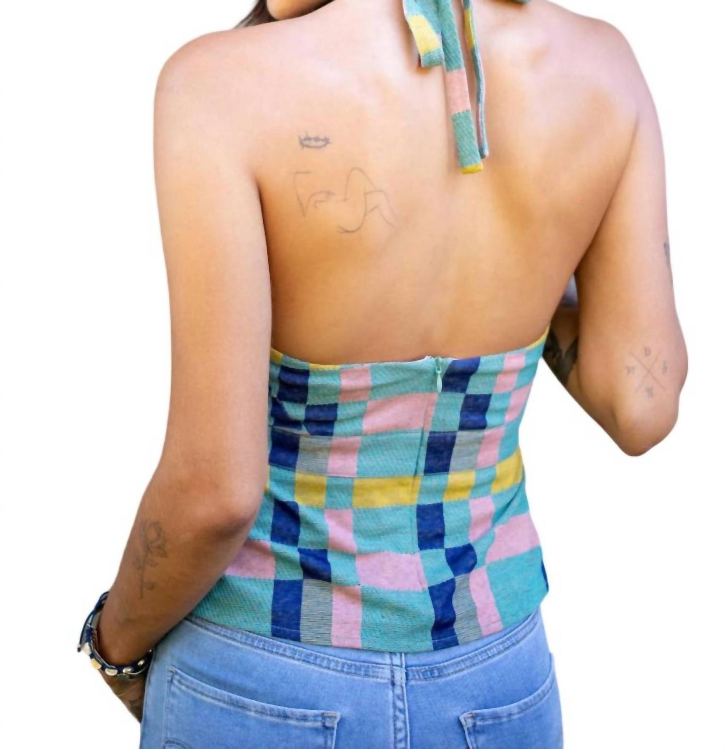 Eva Franco - Mod Plaid Halter Top