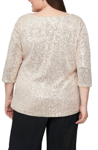 Alex Evenings - Sequined Party Top