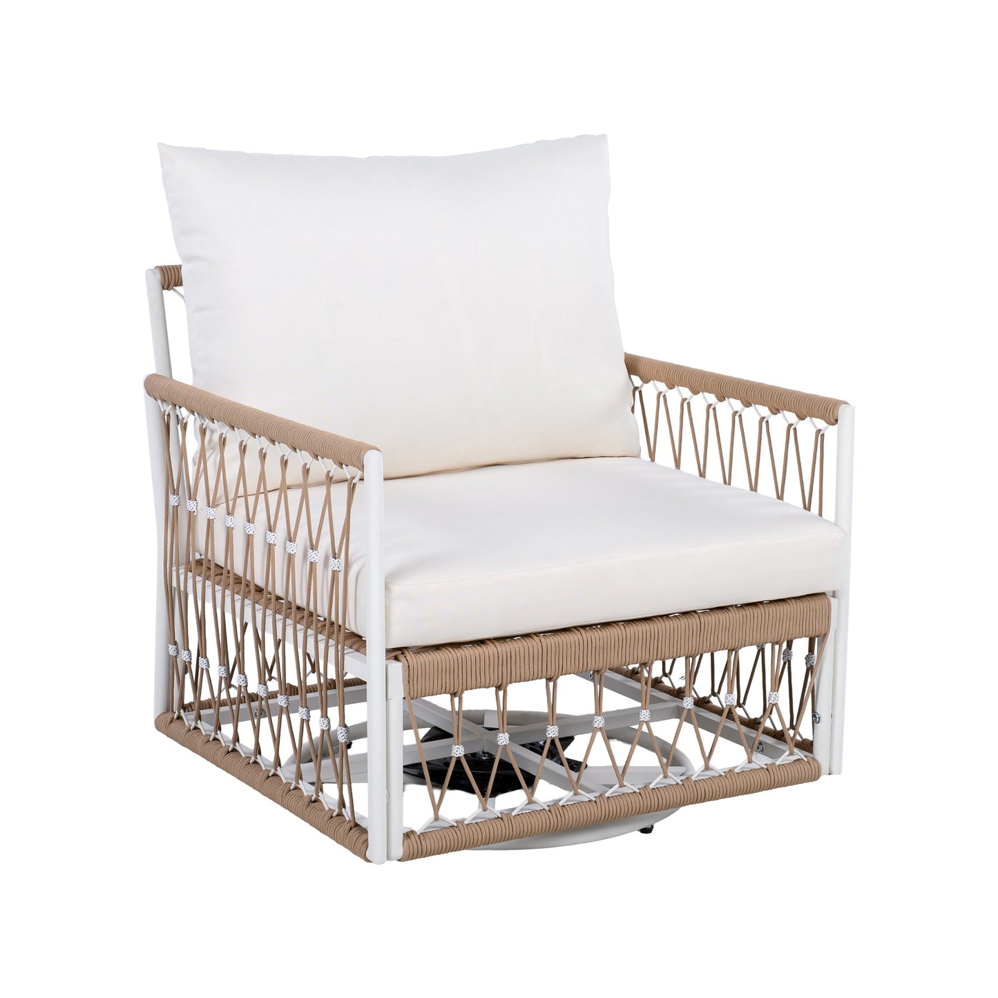 Set of 2 360° Swivel Bohemian Outdoor Lounge Chairs
