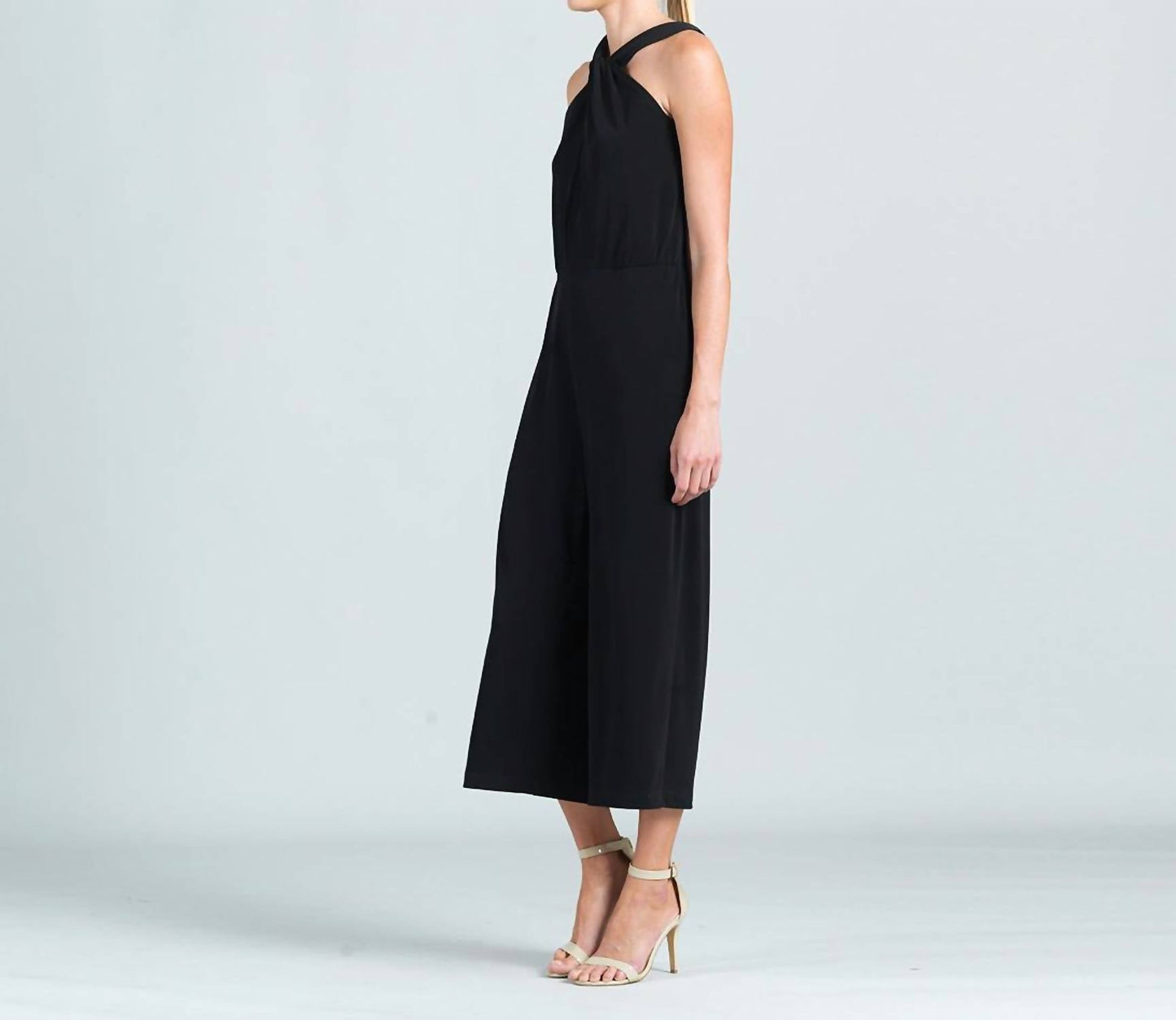 Clara Sunwoo - Grecian Halter Pocket Jumpsuit