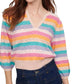 &Isla - Peace Stripe V Neck Sweater